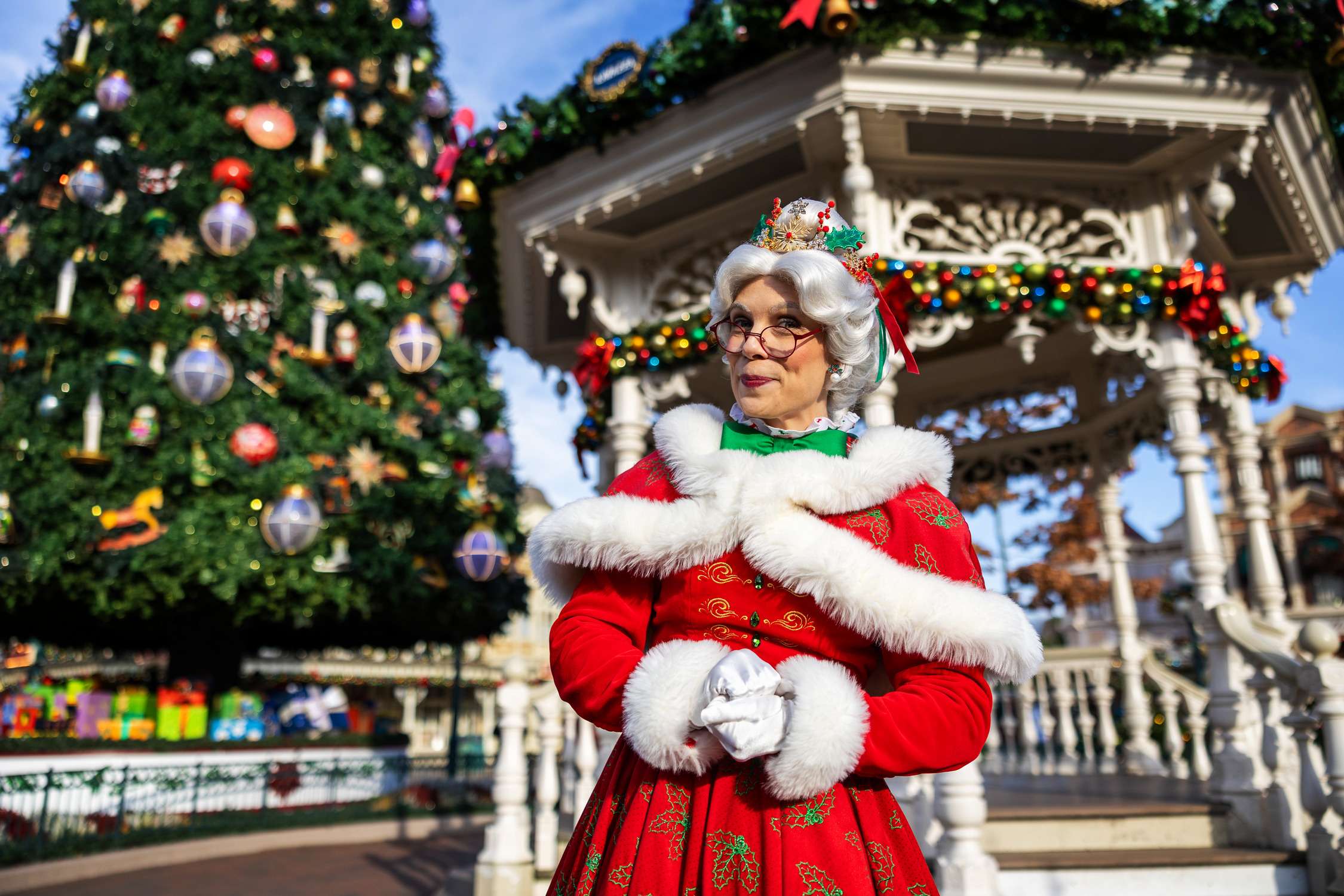 Kerstsfeer in het park